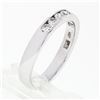 Image 8 : Classic 14k White Gold 0.50 ctw Channel Set 7 Round Diamond Wedding Band Ring