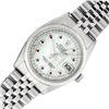 Image 2 : Rolex Mens Stainless Steel Mother Of Pearl Diamond & Ruby Datejust Wristwatch