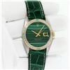 Image 3 : Rolex Datejust Mens 36 Green Malachite Diamond Bezel 18K/SS Oyster Perpetual Wit