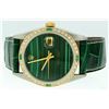 Image 6 : Rolex Datejust Mens 36 Green Malachite Diamond Bezel 18K/SS Oyster Perpetual Wit
