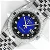 Image 1 : Rolex Mens Stainless Steel Blue Vignette Diamond & Sapphire Datejust Wristwatch