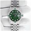 Image 3 : Rolex Mens Stainless Steel Diamond Lugs Green Diamond & Emerald Datejust Wristwa