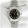 Image 3 : Rolex Mens Stainless Steel 36MM Black Diamond Datejust Wristwatch