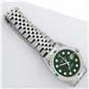 Image 7 : Rolex Mens Stainless Steel Green Vignette Diamond Oyster Perpetual Datejust Wris