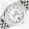 Image 1 : Rolex Ladies Stainless Steel White Diamond Quickset Datejust Wristwatch With Rol