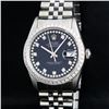Image 1 : Rolex Mens Stainless Steel Black String Diamond 36MM Oyster Perpetual Datejust