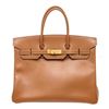 Image 1 : Hermes Brown Leather Birkin 35cm Satchel Bag