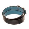 Image 3 : Hermes Blue Black Leather H Belt