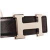 Image 6 : Hermes Blue Black Leather H Belt