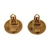 Image 2 : Chanel Gold CC Disc Earrings