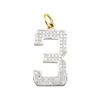 Image 1 : 2.04 ctw Diamond "3" Pendant - 14KT Yellow and White Gold