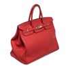 Image 8 : Hermes Red Leather Birkin 40cm Satchel Bag