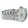 Image 3 : Rolex Mens Stainless Steel Gray Diamond & Sapphire 36MM Datejust Wristwatch