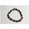 Image 1 : #297-BLOODSTONE & MUTI-COLOUR AGATE BRACELET