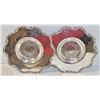 Image 1 : PAIR OLD OLD SILVER PLATED DISHES