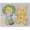 Image 1 : 2 CHILDREN'S PIGGY BANKS 6 INCH