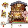 Image 5 : NEW IN BOX DIY MINIATURE WOODEN SUSHI RESTAURANT