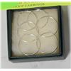 Image 1 : STAMPED .925 STERLING SILVER 3 PAIR HOOP EARRINGS