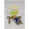 Image 1 : SHAVING SET, 2 RAZORS BRUSH SHAVING MUG