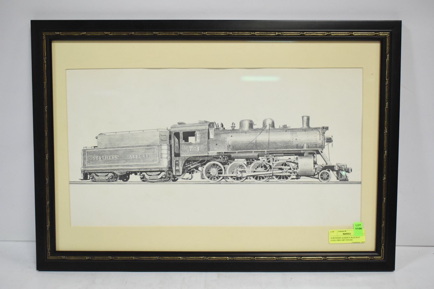 Nar Steam Engine NORTHERN ALBERTA RAILWAY (NAR) ORIGINAL ART STEAM