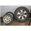 Image 1 : 1 FORD 2 SMARTCAR TIRES WITH RIMS W/LAWNCHAIR