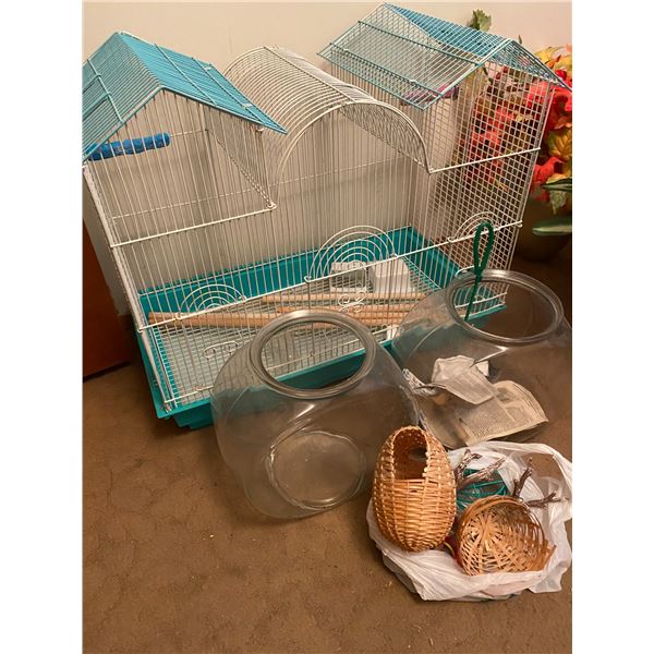 Bird Cage and Aquariums B