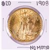 Image 1 : 1908 No Motto $20 St. Gaudens Double Eagle Gold Coin