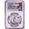 Image 1 : 2020 Cameroon 1000 Francs High Relief Donald Trump Silver Coin NGC PF70 Ultra Cameo