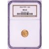 Image 1 : 1854 Type 1 $1 Liberty Head Gold Dollar Coin NGC MS62