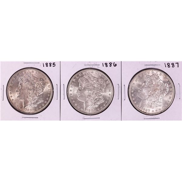 Lot of 1885-1887 $1 Morgan Silver Dollar Coins