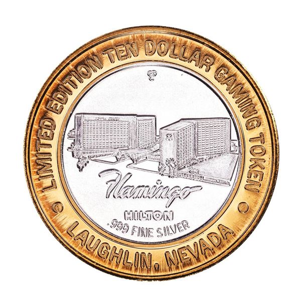 .999 Fine Silver Flamingo Laughlin, Nevada $10 Limited Edition Gaming Token
