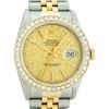 Image 1 : Rolex Men's Two Tone 2.5 CTW Bezel Champagne Jubilee Index Datejust Wristwatch