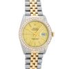 Image 2 : Rolex Men's Two Tone 2.5 CTW Bezel Champagne Jubilee Index Datejust Wristwatch