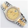 Image 3 : Rolex Men's Two Tone 2.5 CTW Bezel Champagne Jubilee Index Datejust Wristwatch