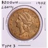 Image 1 : 1902-S $20 Liberty Head Double Eagle Gold Coin