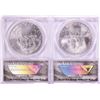 Image 2 : Lot of 1992-1993 $1 American Silver Eagle Coins ANACS MS69