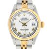 Image 1 : Rolex Ladies Two Tone White Roman Oyster Perpetual Datejust Wristwatch