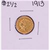 Image 1 : 1913 $2 1/2 Indian Head Quarter Eagle Gold Coin