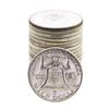 Image 2 : Roll of (20) Brilliant Uncirculated 1963 Franklin Half Dollar Coins