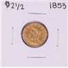 Image 1 : 1853 $2 1/2 Liberty Head Quarter Eagle Gold Coin