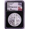 Image 1 : 2020-W $1 Burnished American Silver Eagle Coin NGC MS70 Mercanti Signature