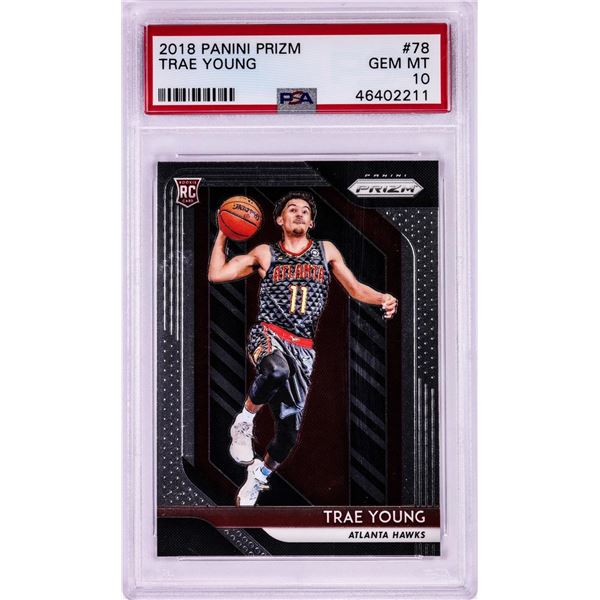 2018 Panini Prizm Trae Young NBA Card #78 PSA Gem Mint 10