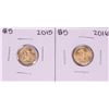 Image 1 : Lot of 2015-2016 $5 American Gold Eagle Coins