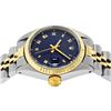 Image 3 : Rolex Ladies 2 Tone Blue Roman Fluted Date Jubilee Band Wristwatch