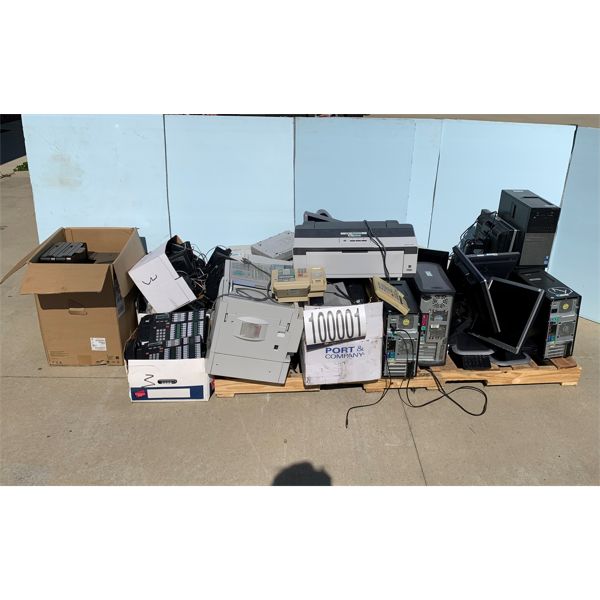 CPUs, MONITORS, PRINTERS, FAX MACHINE, TELEPHONE SYSTEM W/ HEADSETS, Selling Offsite: Located in Fay