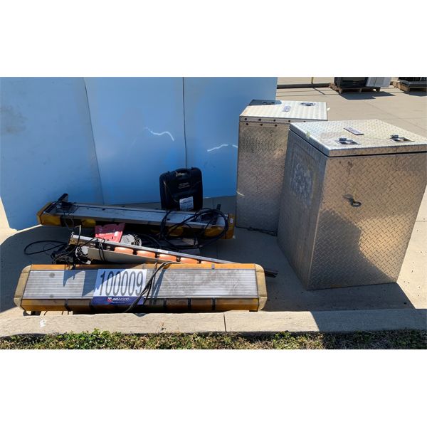 LIGHTBARS, UTILITY BOXES, BATTERY CHARGER, HOSE REEL , Selling Offsite: Located in Fayette, AL