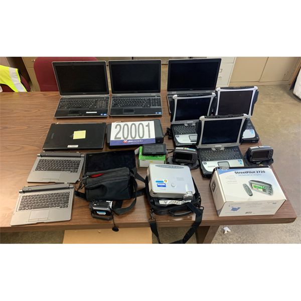 LAPTOPS, NAVIGATUION SYSTEMS, CAMCORDER, PROJECTOR, Selling Offsite: Located in Tuscumbia, AL