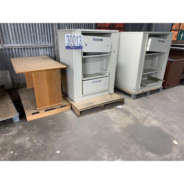 DESKS, FILE CABINETS, TABLES, Selling Offsite: Located in Birmingham, AL