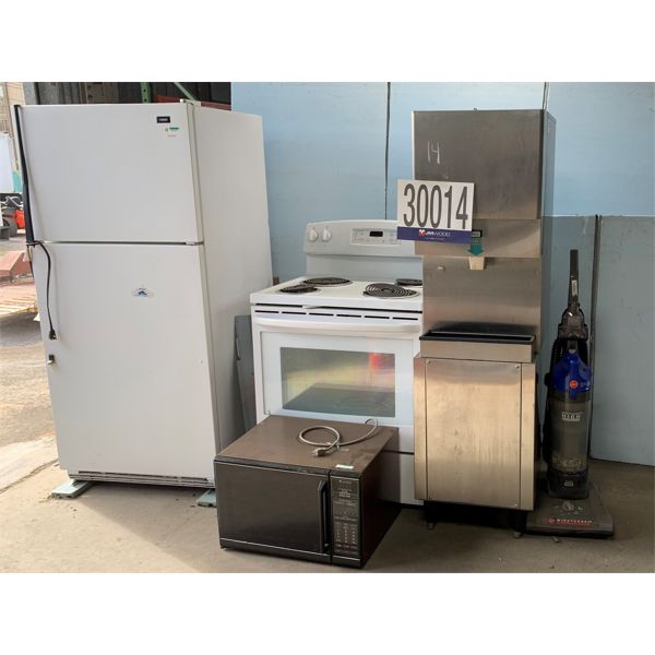 REFRIGERATOR, OVEN, MICROWAVE, VACUUM, Selling Offsite: Located in Birmingham, AL