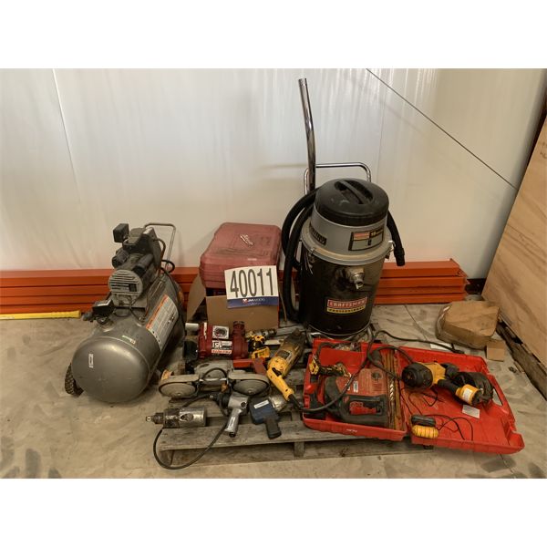 MULTIMETER, AIR COMPRESSORS, IMPACT WRENCHES, HAMMER DRILL, BAND SAW, NAIL GUN, ANGLE GRINDER, TRANS